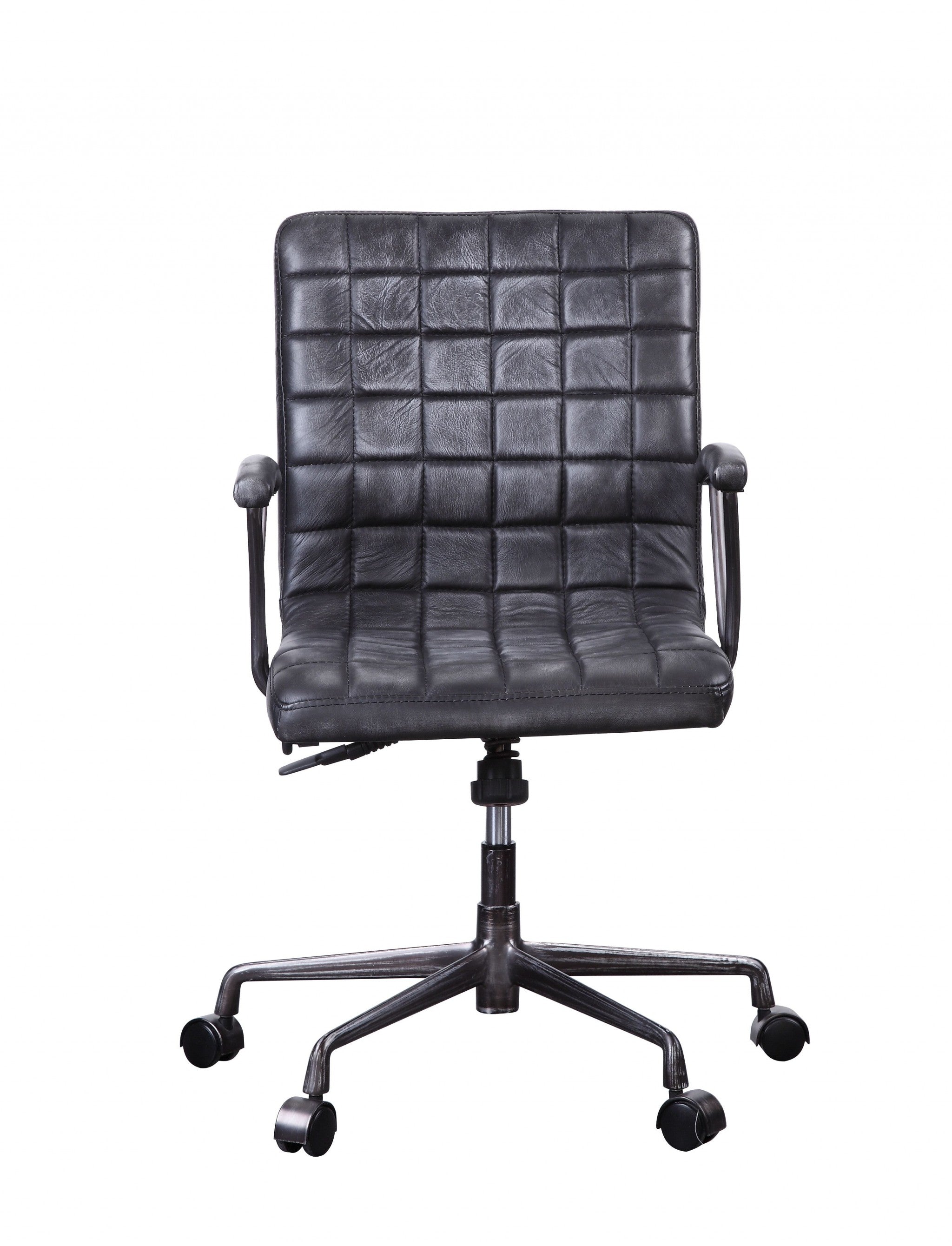 Executive Office Chair with Leather and Wood