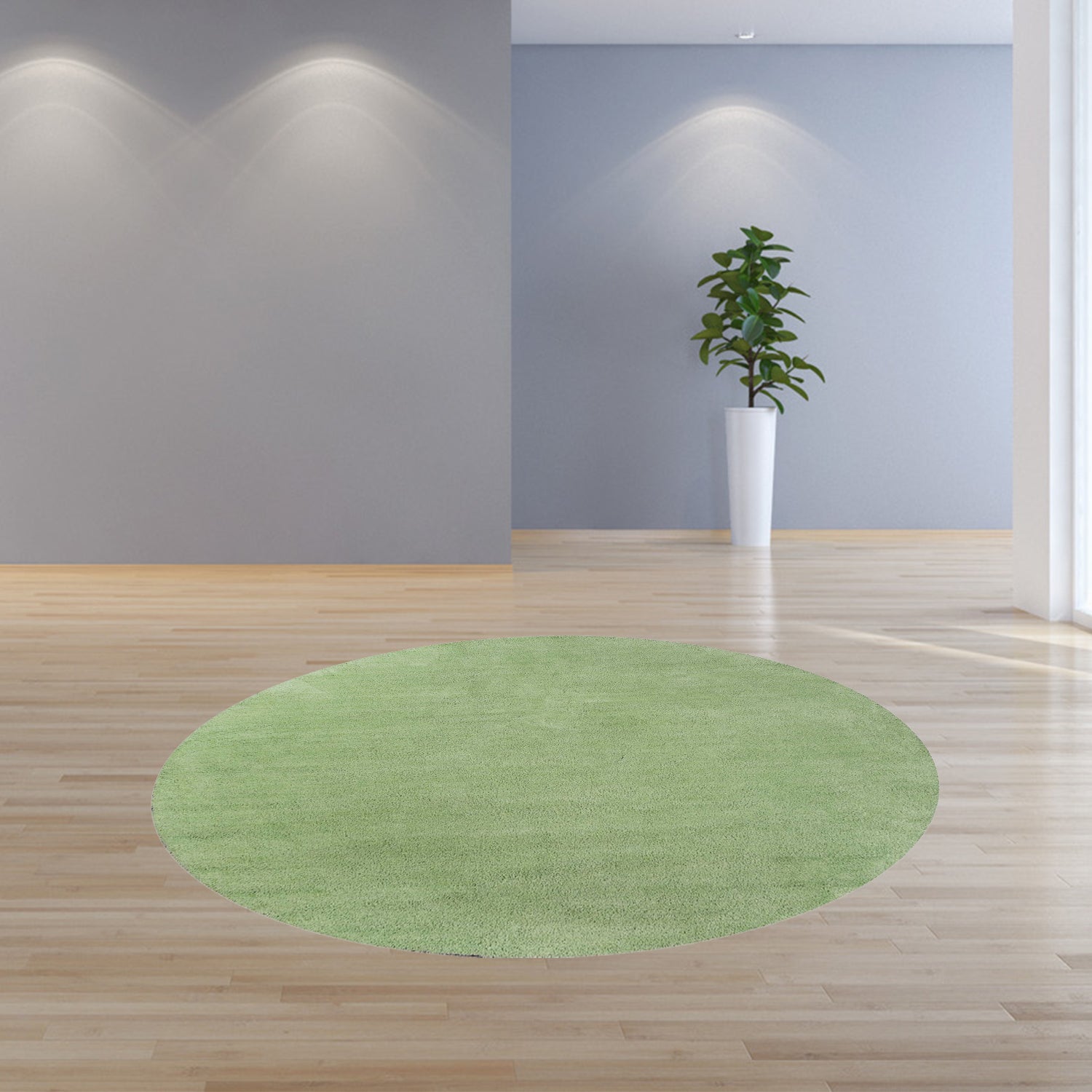 8' Spearmint Green Round Indoor Shag Rug