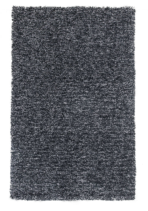 8' X 10' Polyester Black Heather Area Rug