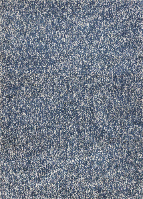 8' X 10' Polyester Indigo Or  Ivory  Heather Area Rug