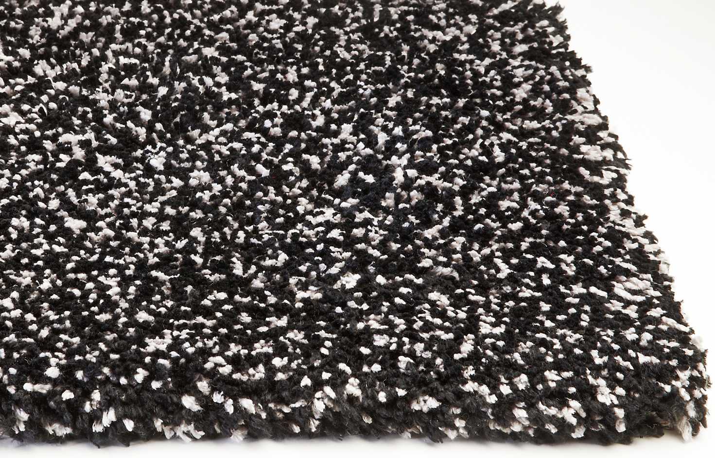 8' X 11'  Black Heather Shag Area Rug