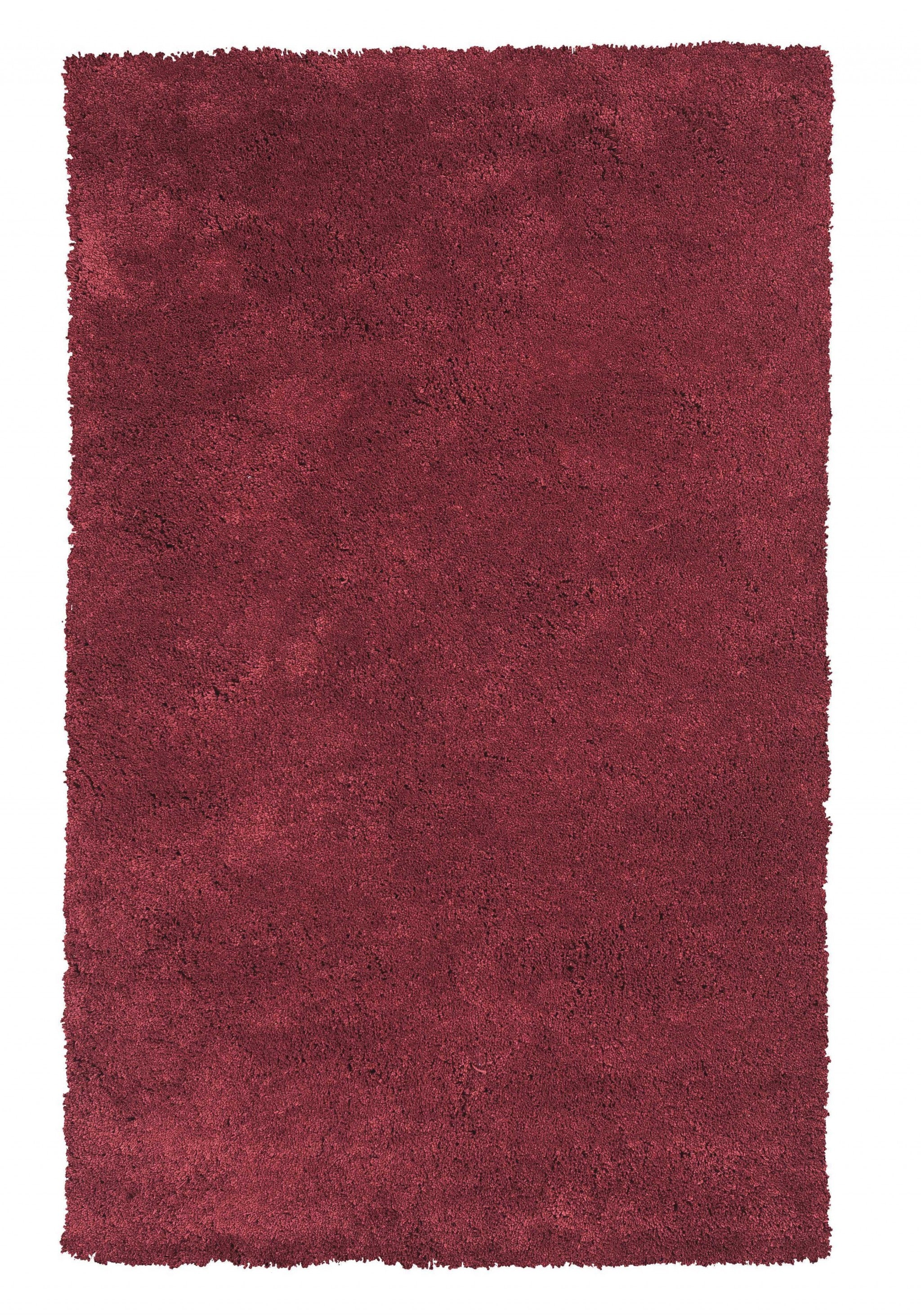 8' X 11'  Solid  Red Shag Area Rug