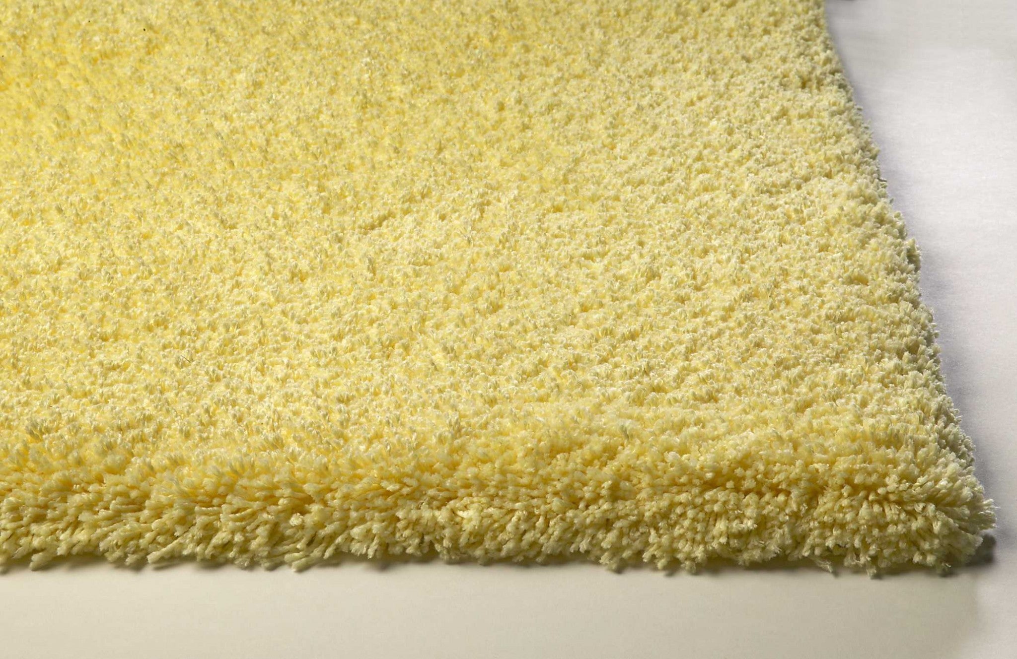 8' X 11' Yellow Shag Hand Woven Area Rug