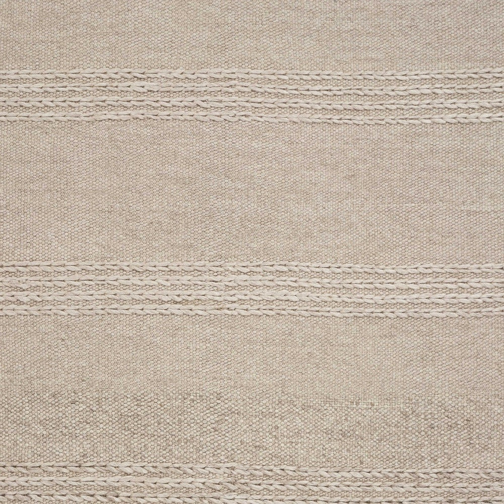 7' X 9'  Wool Natural Area Rug