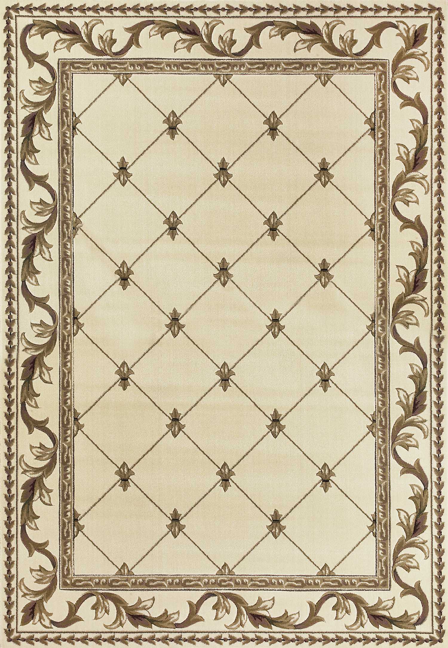 9' X 13'  Polypropylene Ivory Area Rug