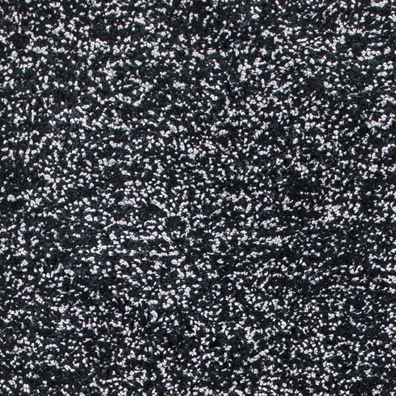 9' X 13' Polyester Black Heather Area Rug