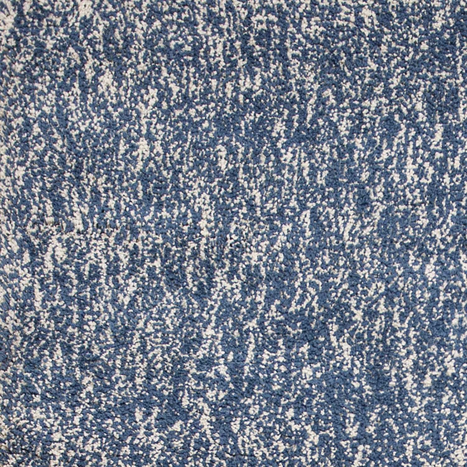 9' X 13' Polyester Indigo Or  Ivory  Heather Area Rug