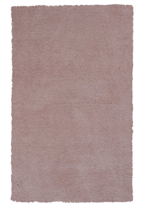 9' X 13' Rose Pink Shag Hand Woven Area Rug