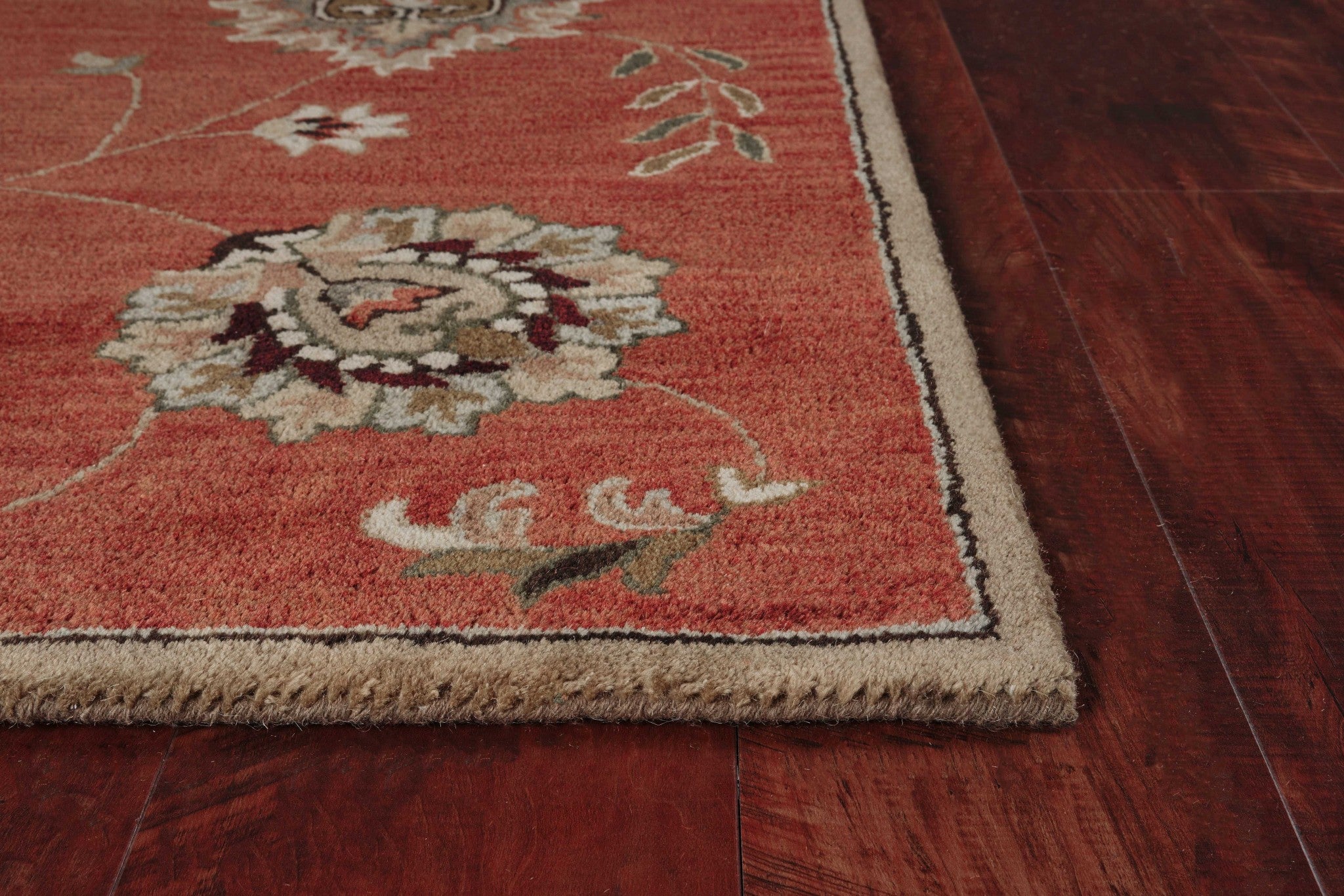 9' X 13' Sienna Orange Wool Handmade Area Rug