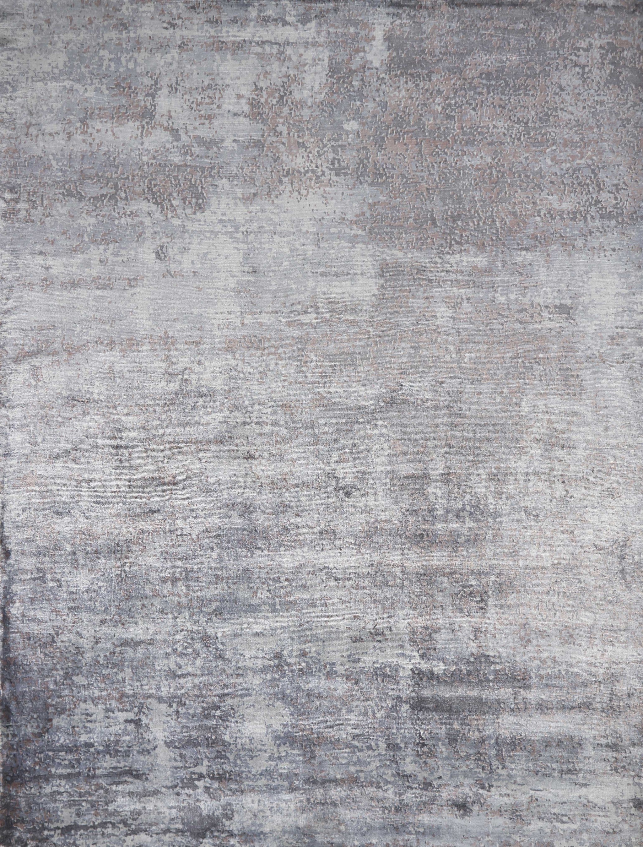 9 X 13 Viscose Slate Area Rug