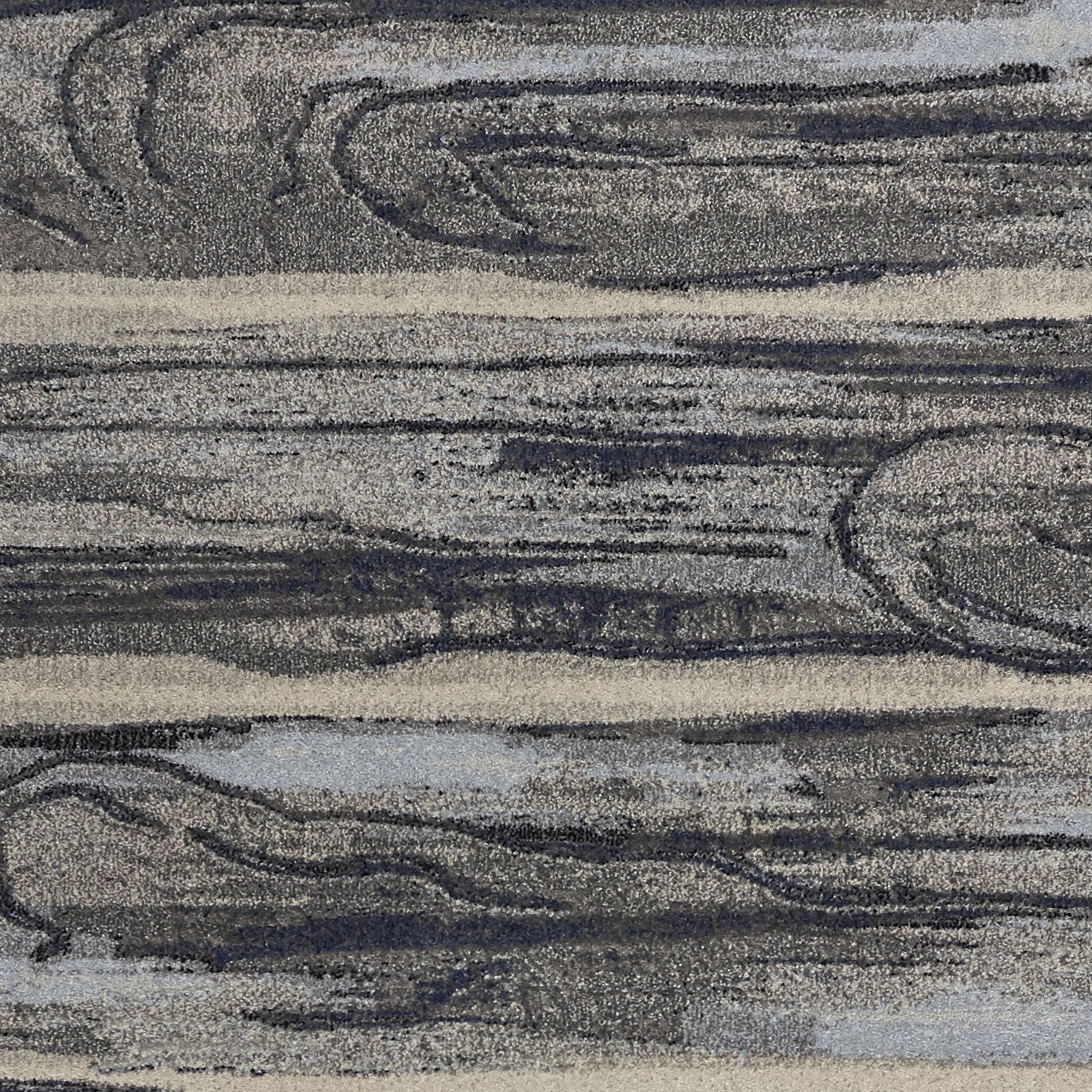 5'X8' Grey Machine Woven Abstract Brushstroke Indoor Area Rug