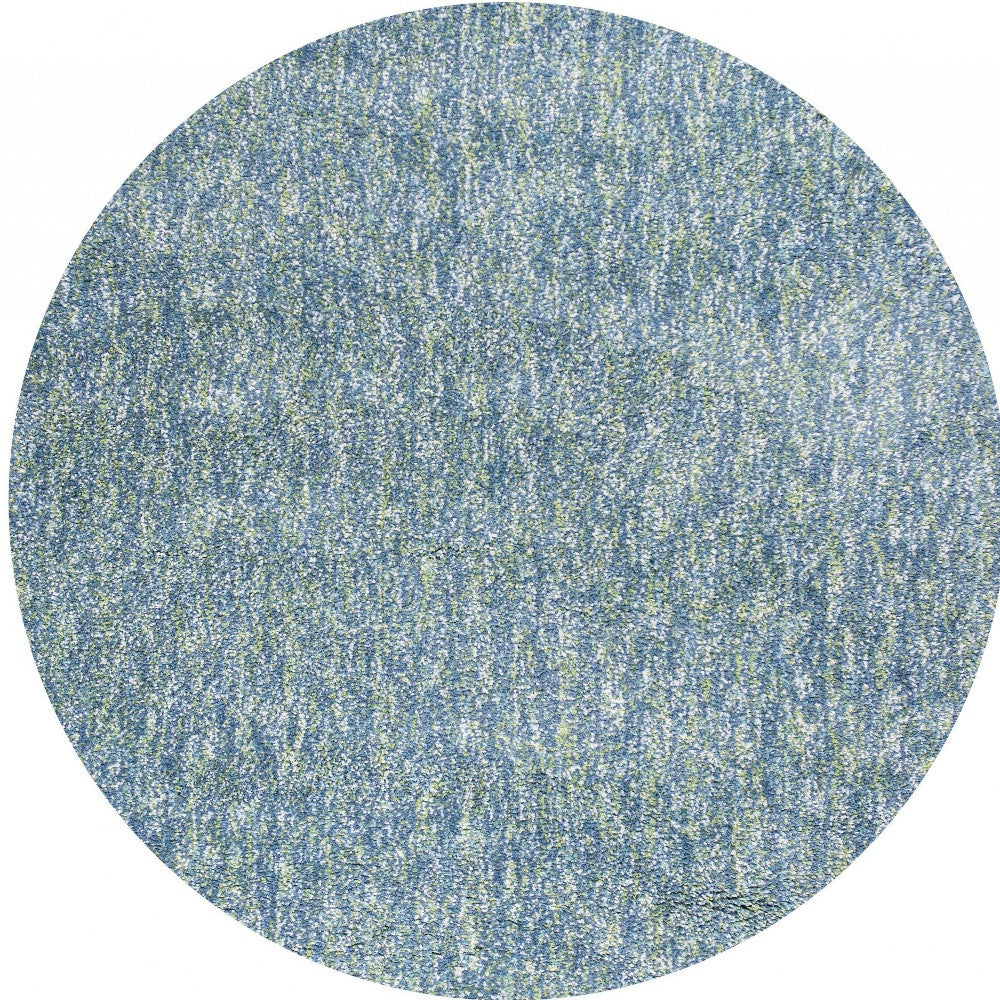 6' Seafoam Heather Round Indoor Shag Rug