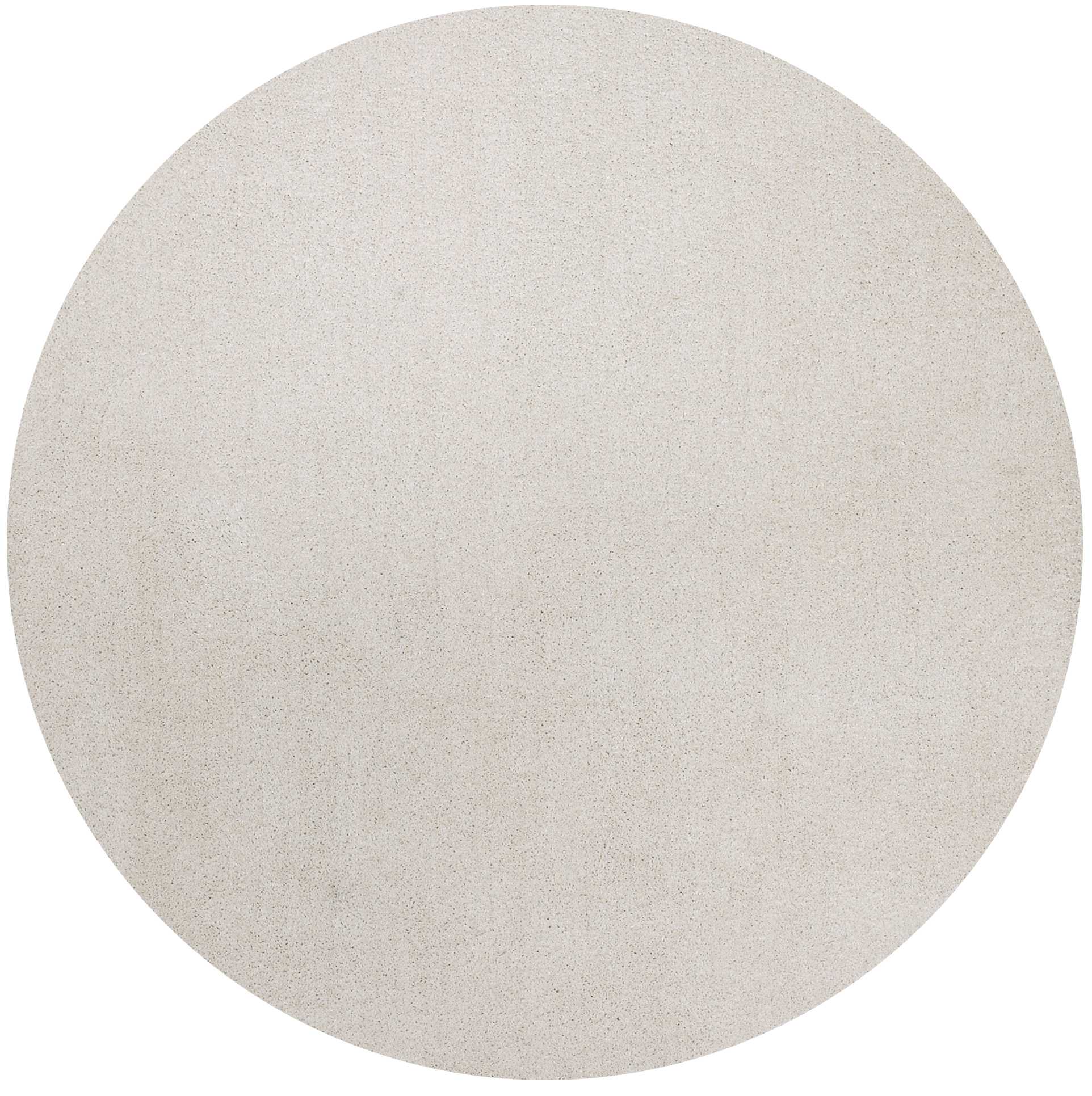 6' Ivory Round Indoor Shag Rug