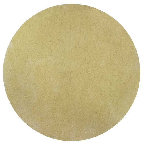 6' Round  Polyester Canary Yellow Area Rug