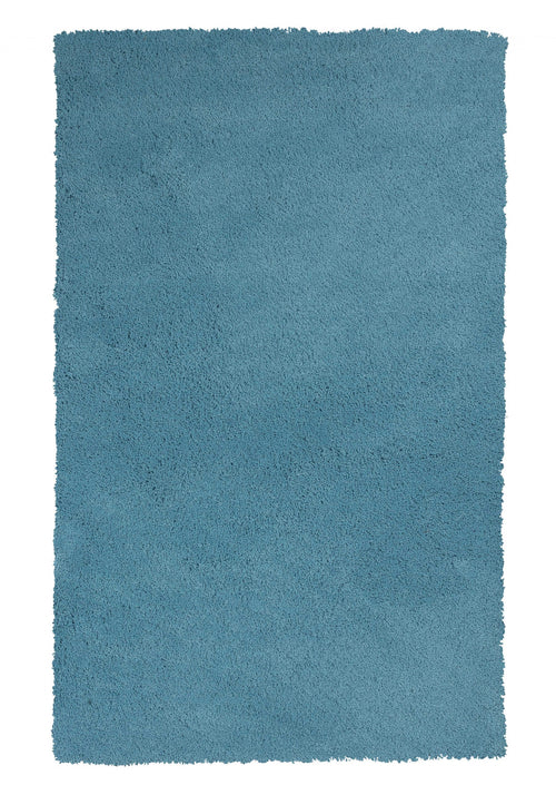 5' X 7' Highlighter Blue Plain Indoor Area Rug