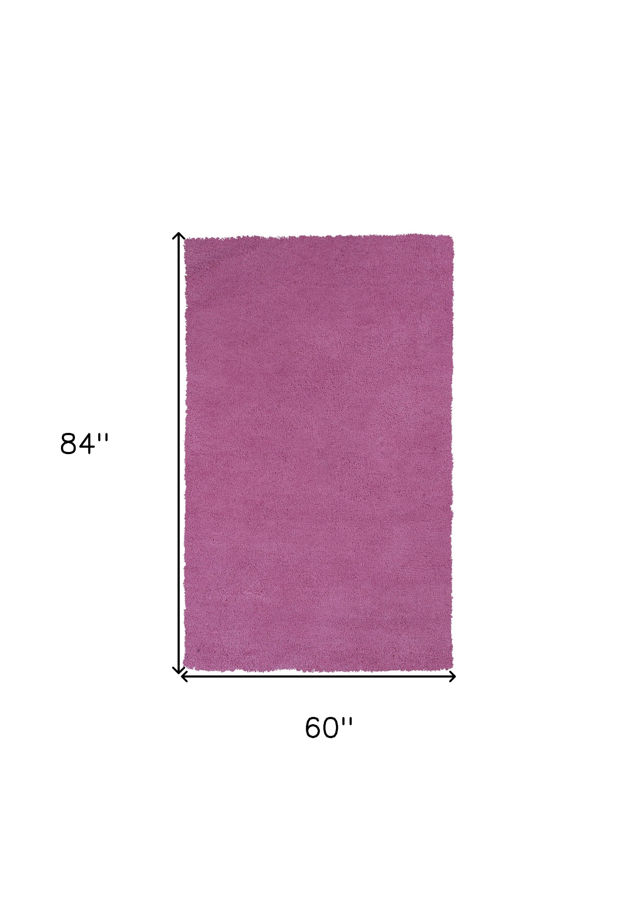 5'X7' Hot Pink Indoor Shag Rug