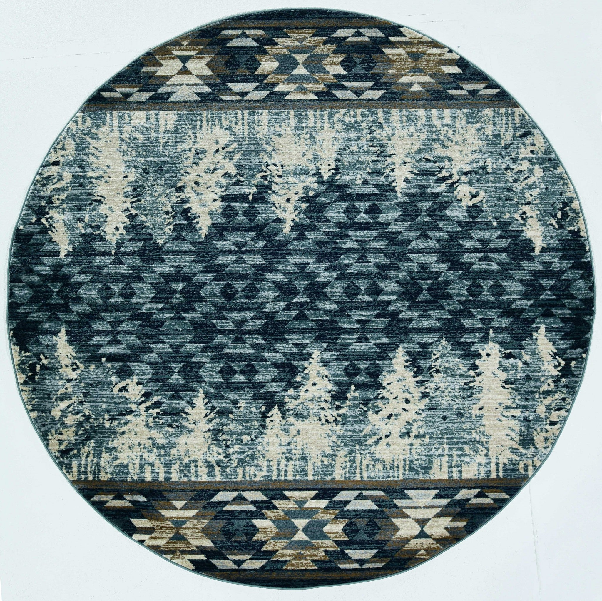 8' Slate Blue Round Area Rug