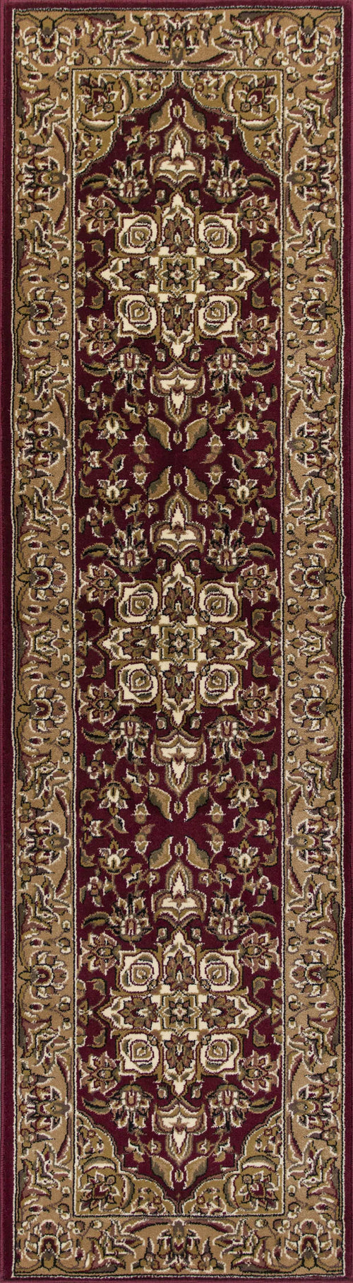 8' Red And Beige Area Rug