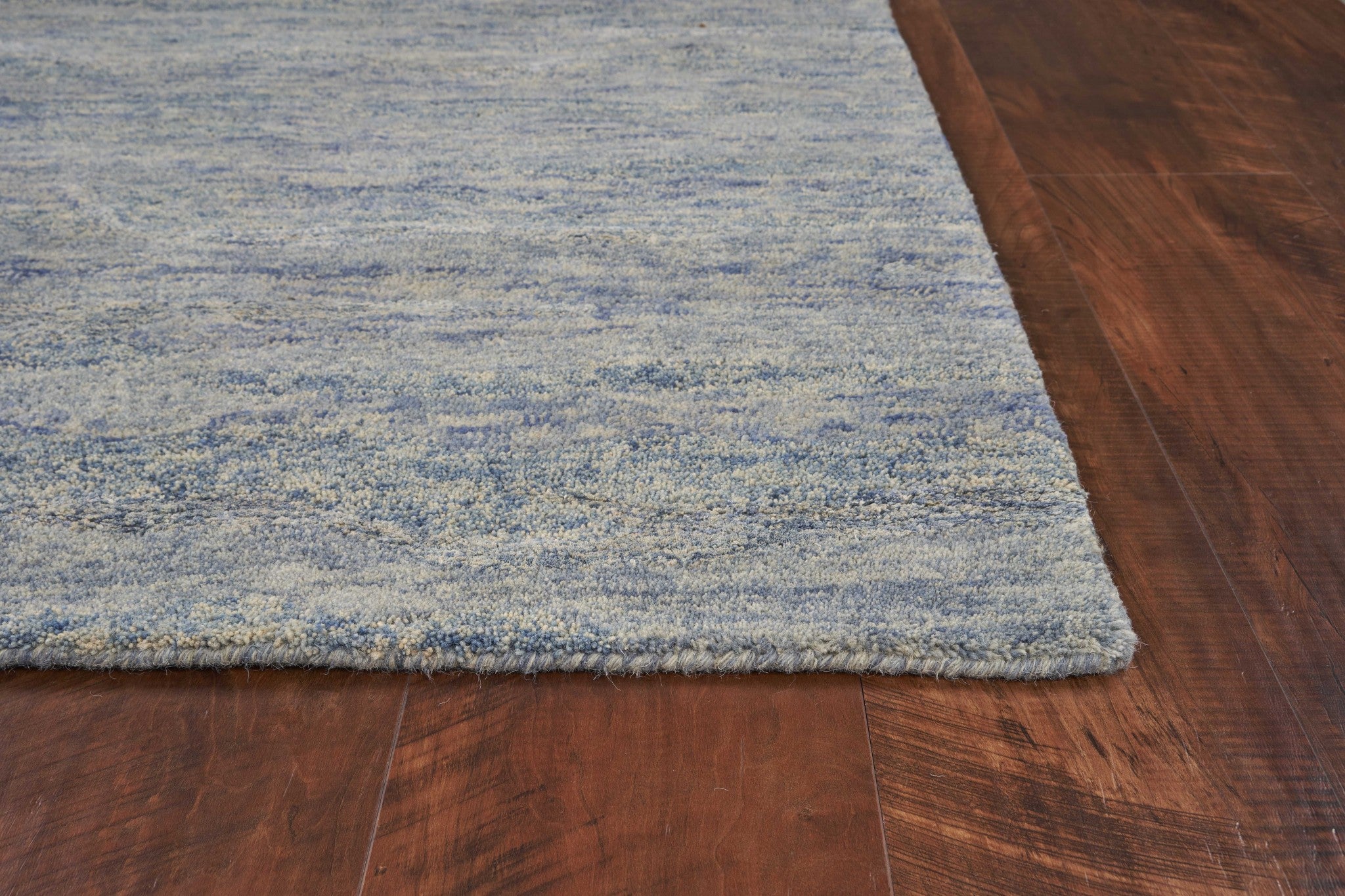 5'X7' Ocean Blue Hand Tufted Abstract Indoor Area Rug