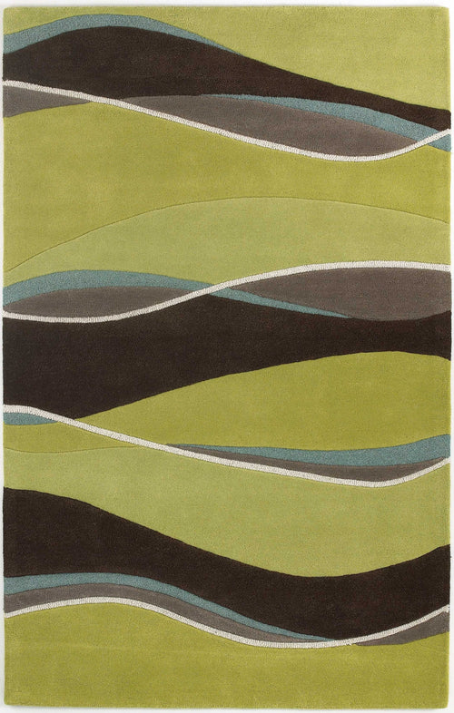 5' X 8'  Wool Lime Or  Mocha Area Rug