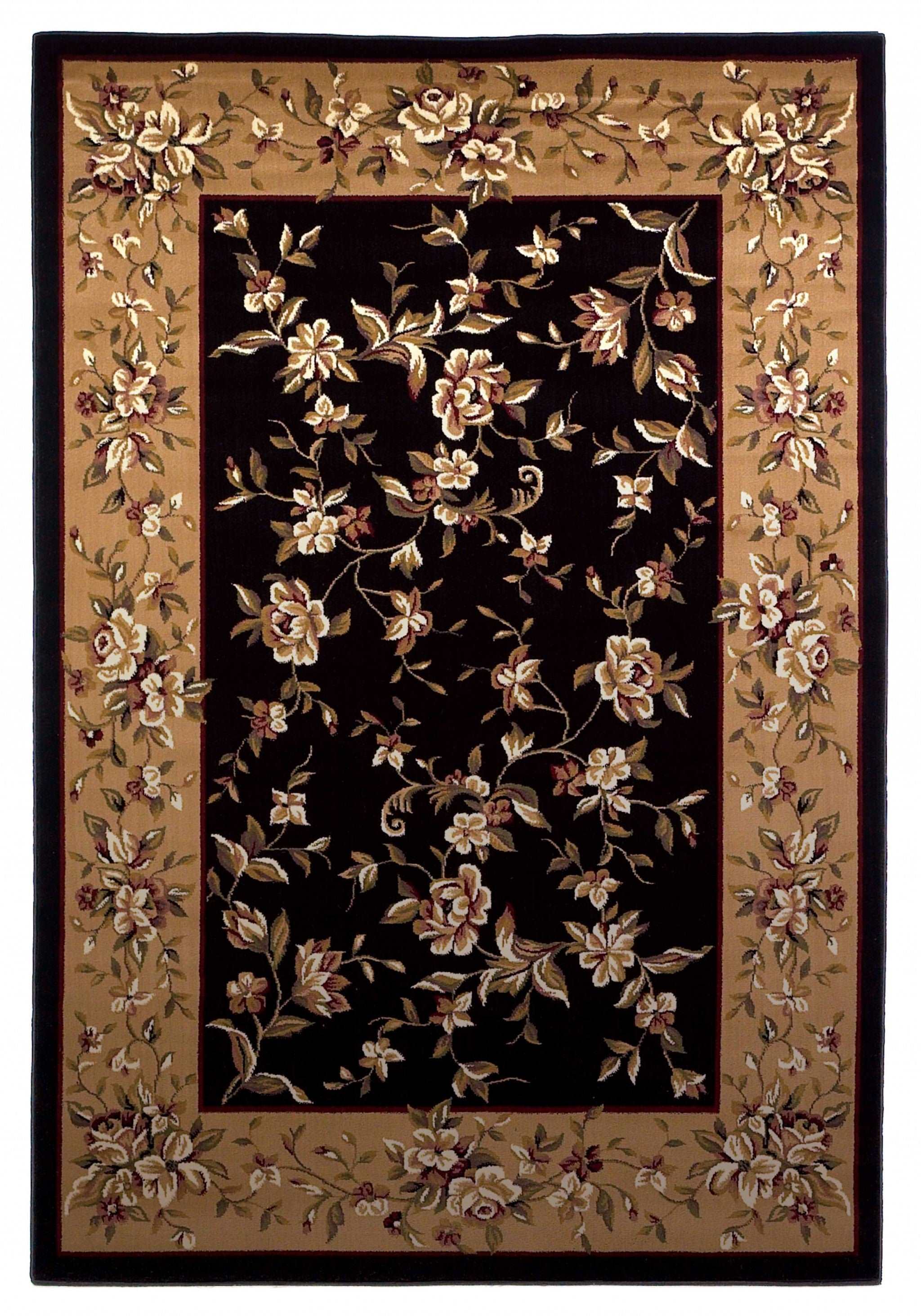 1' X 2' Polypropylene Black Or Beige Area Rug