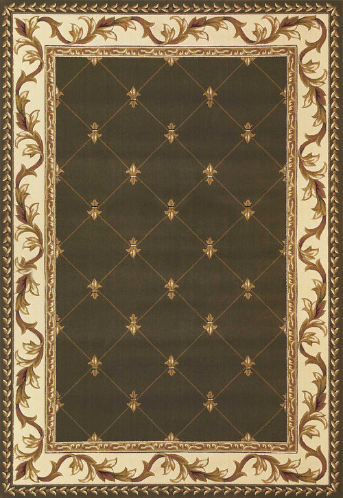 2' x 3' Green and Ivory Trellis Area Rug