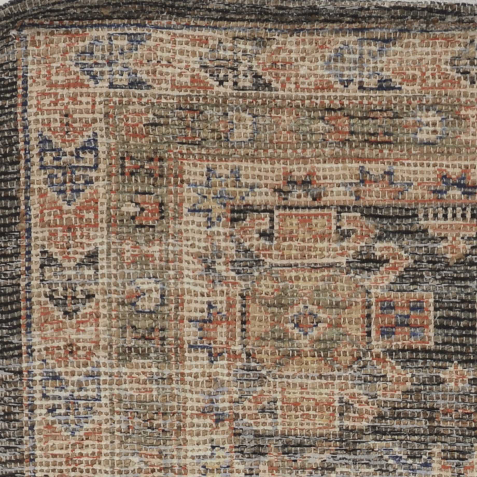 2'X4' Charcoal Hand Woven Traditional Indoor Accent Rug