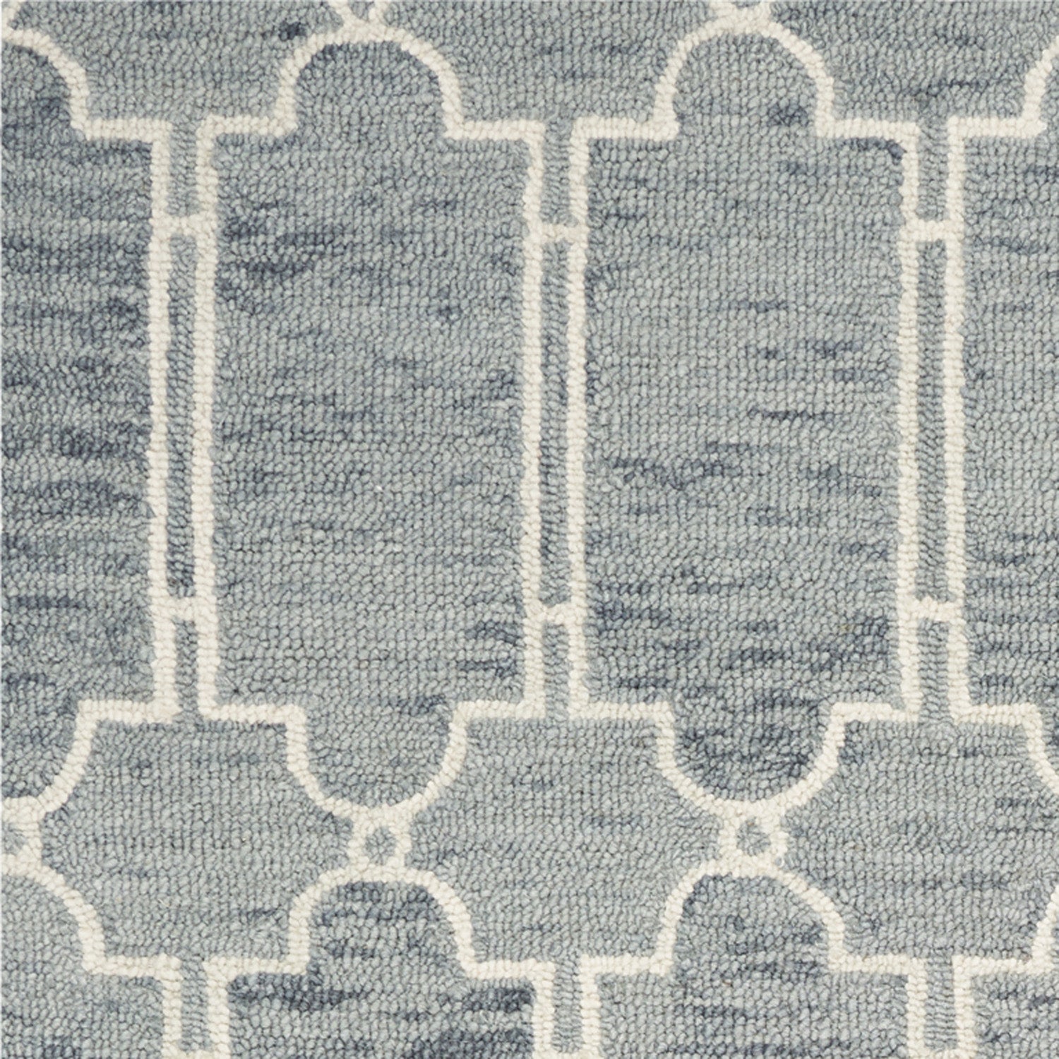 2'X4' Slate Blue Hand Tufted Geometric Indoor Accent Rug