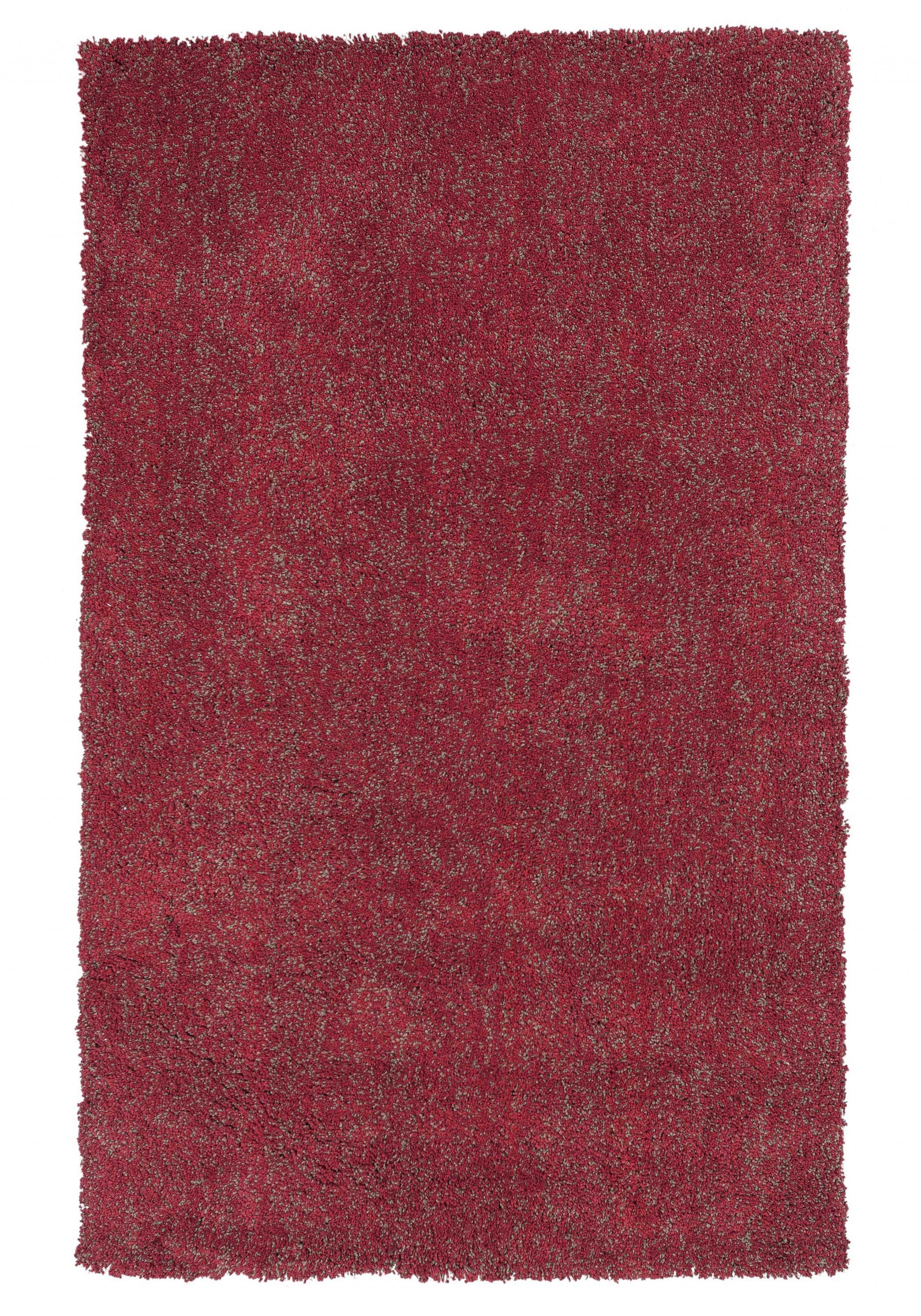 2' X 4' Polyester Red Heather Area Rug