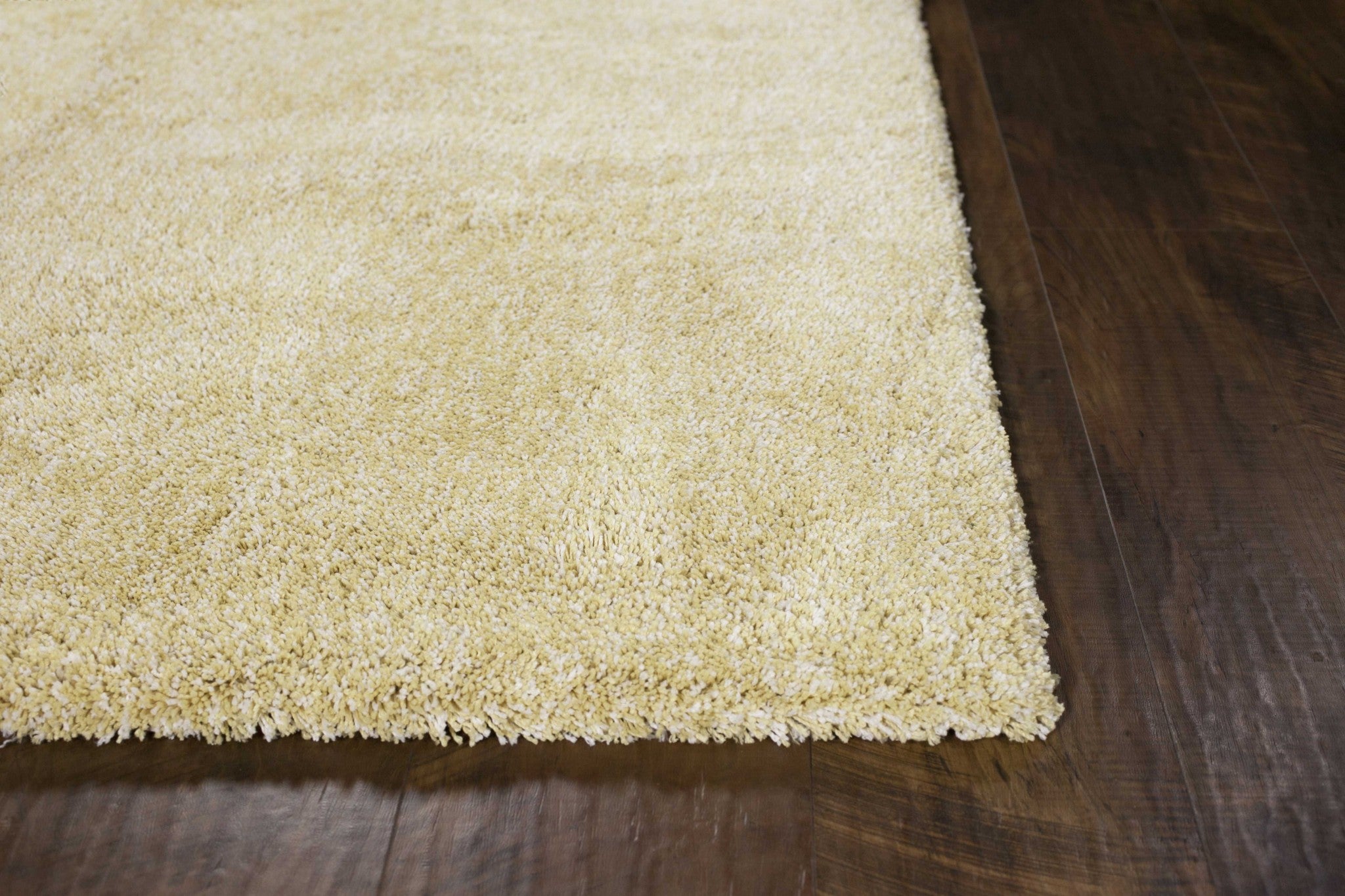 2' X 4' Polyester Yellow Heather Area Rug