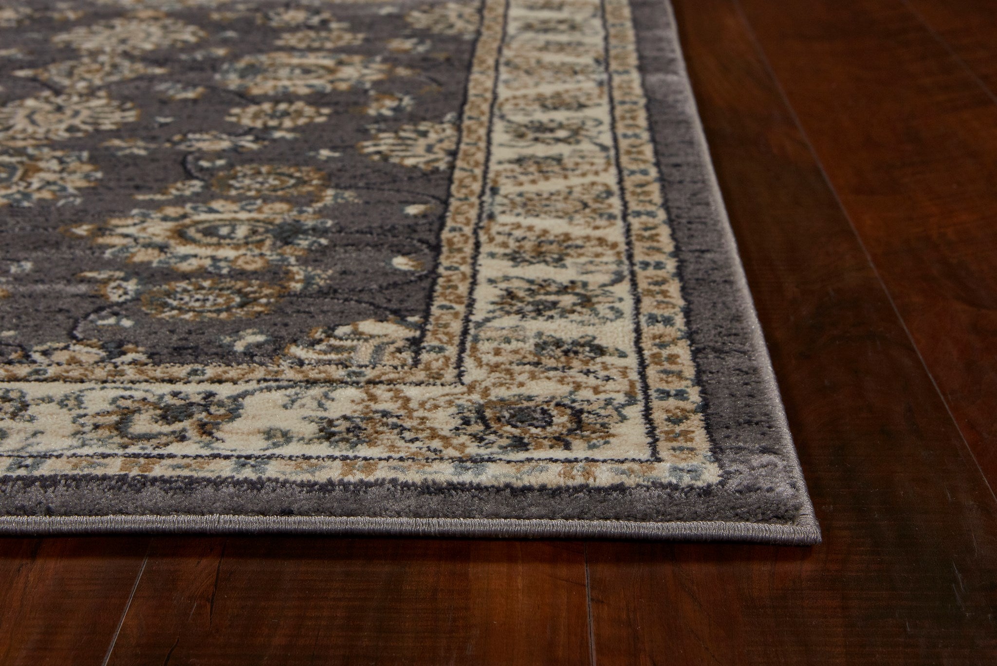 8' Grey Or Ivory Polypropylene Runner Rug