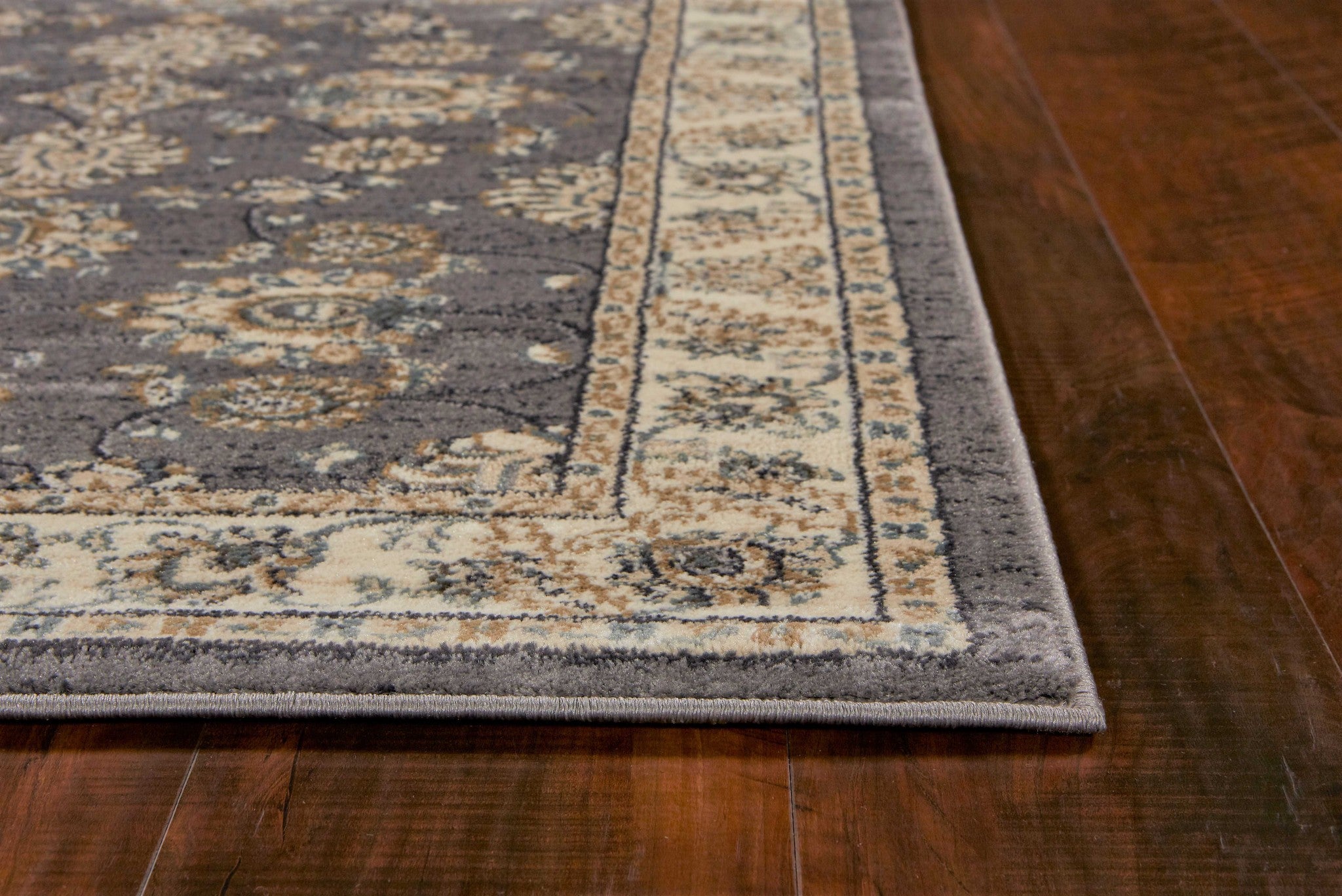 3' X 5' Grey Or Ivory Polypropylene Area Rug