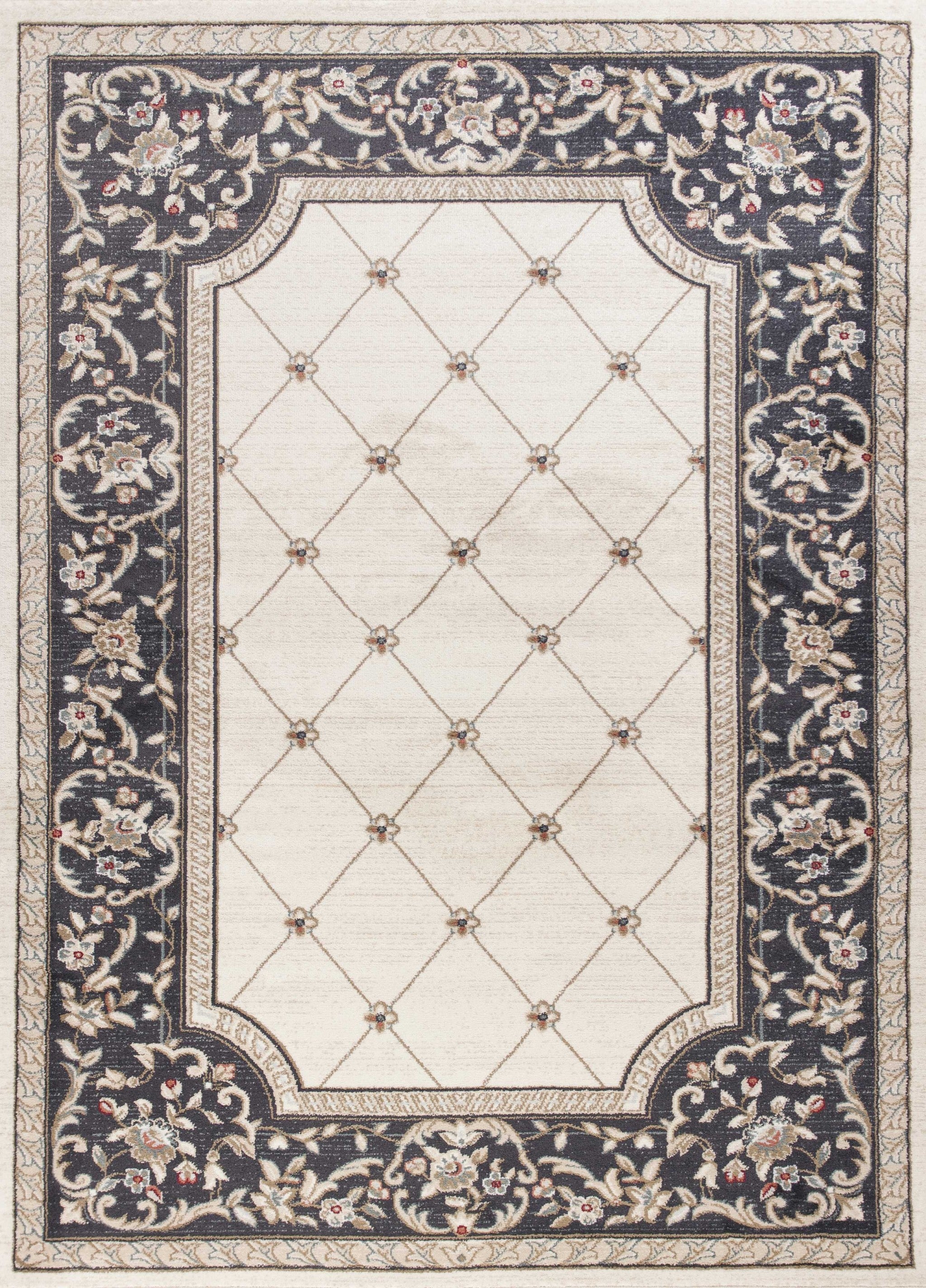 3' X 5' Ivory Or Grey Polypropylene Area Rug