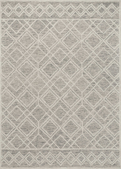 3' X 5' Sand Geometric Diamond Wool Area Rug