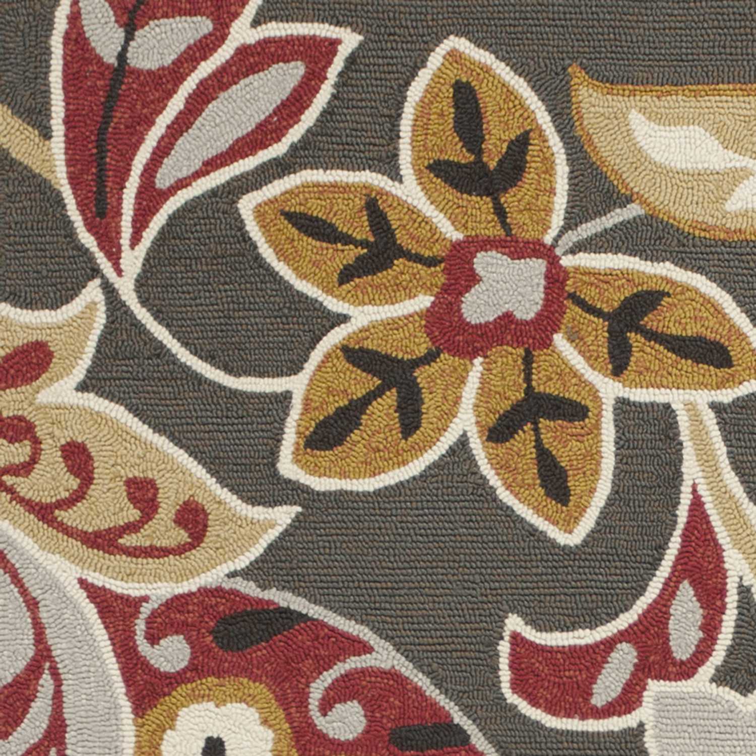 3' X 5' Taupe Floral Uv Treated Area Rug