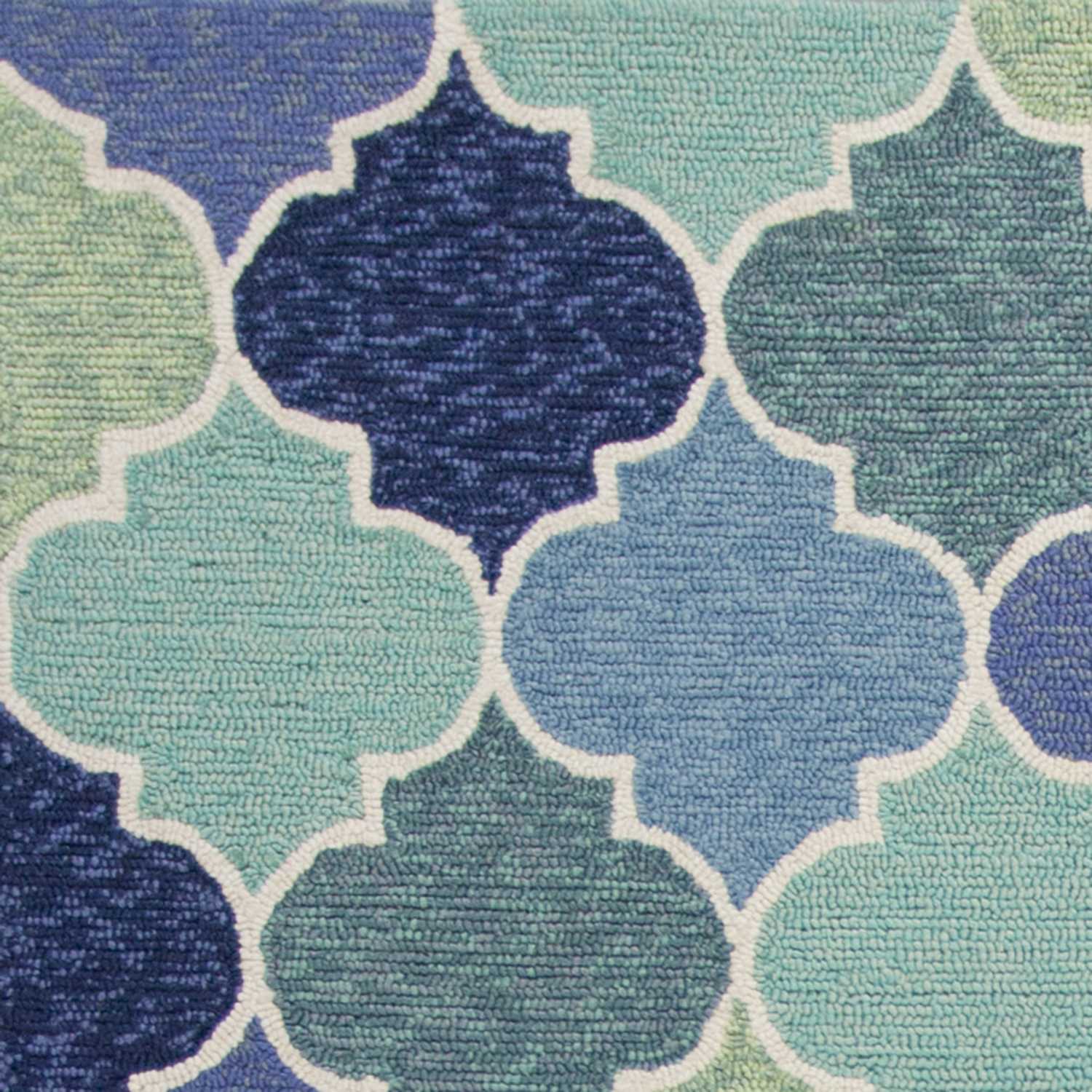 3' X 5' Blue Trellis Uv Treated Area Rug