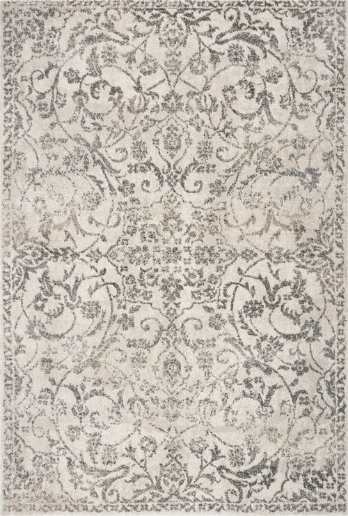 3' X 5' Ivory Floral Vines Area Rug