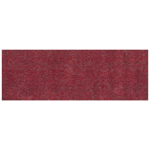 8' Red Heather Indoor Shag Runner Rug