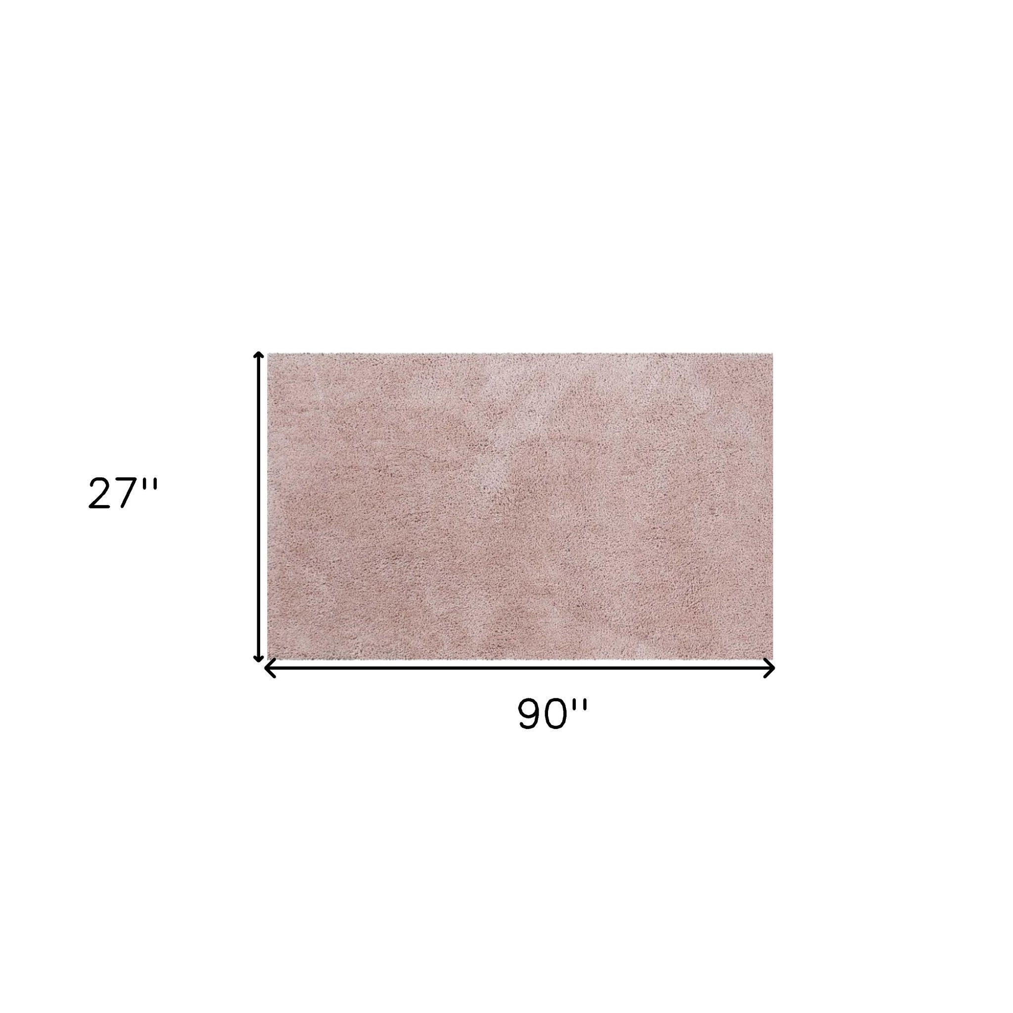 8' Rose Pink Indoor Shag Runner Rug