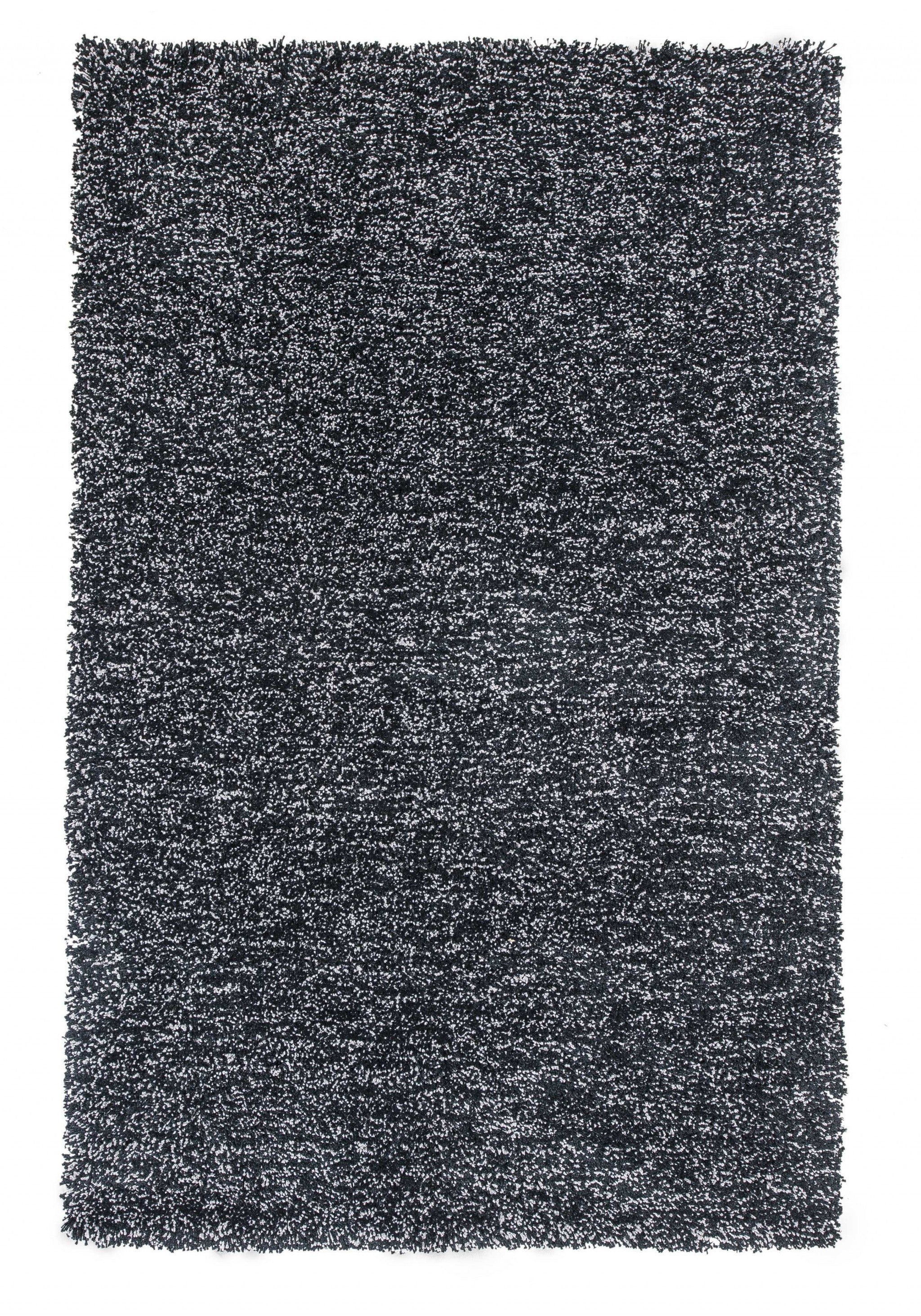 3'X5' Black Heather Indoor Shag Rug