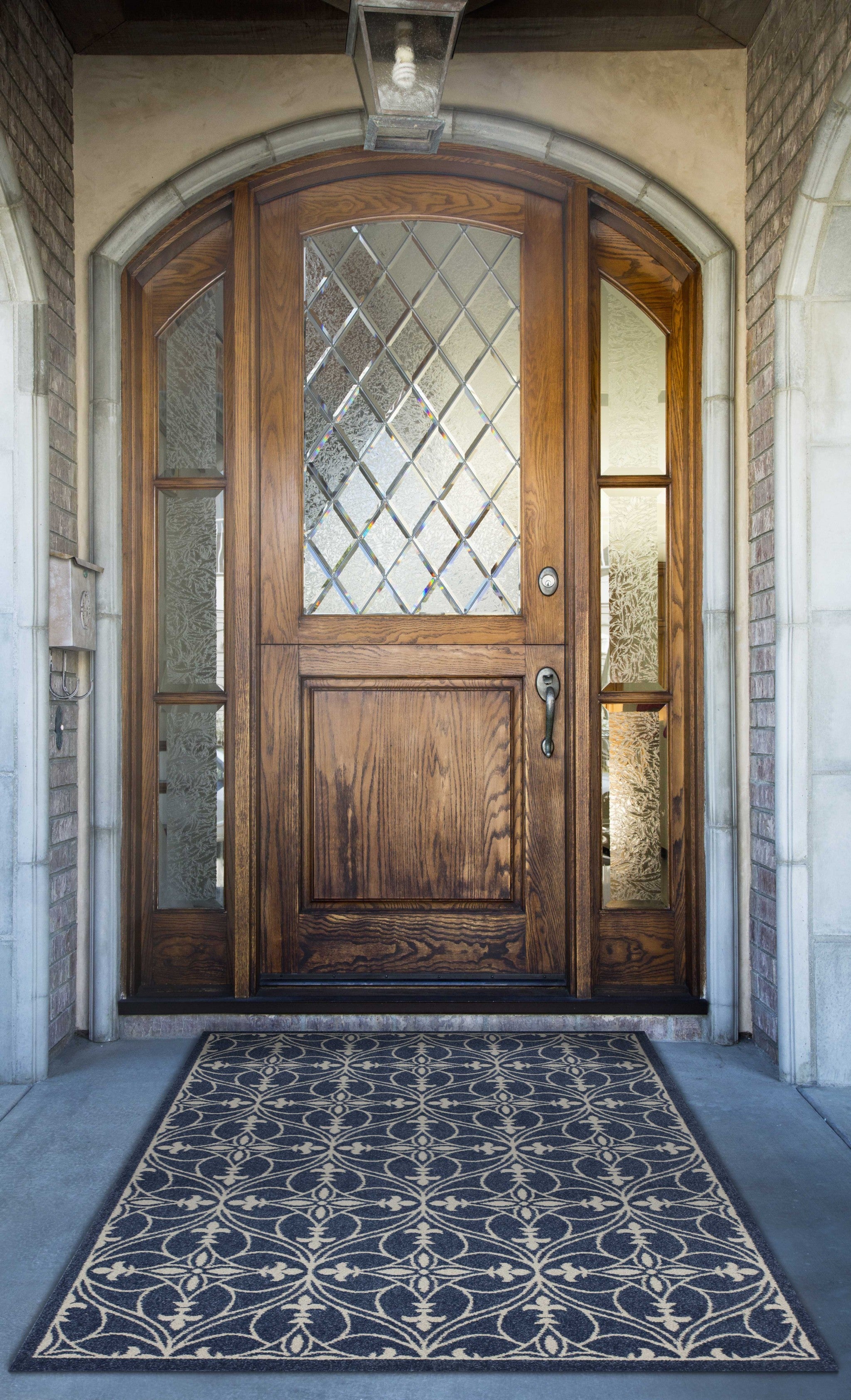 5' X 8' Denim Classical Pattern Uv Treated Area Rug