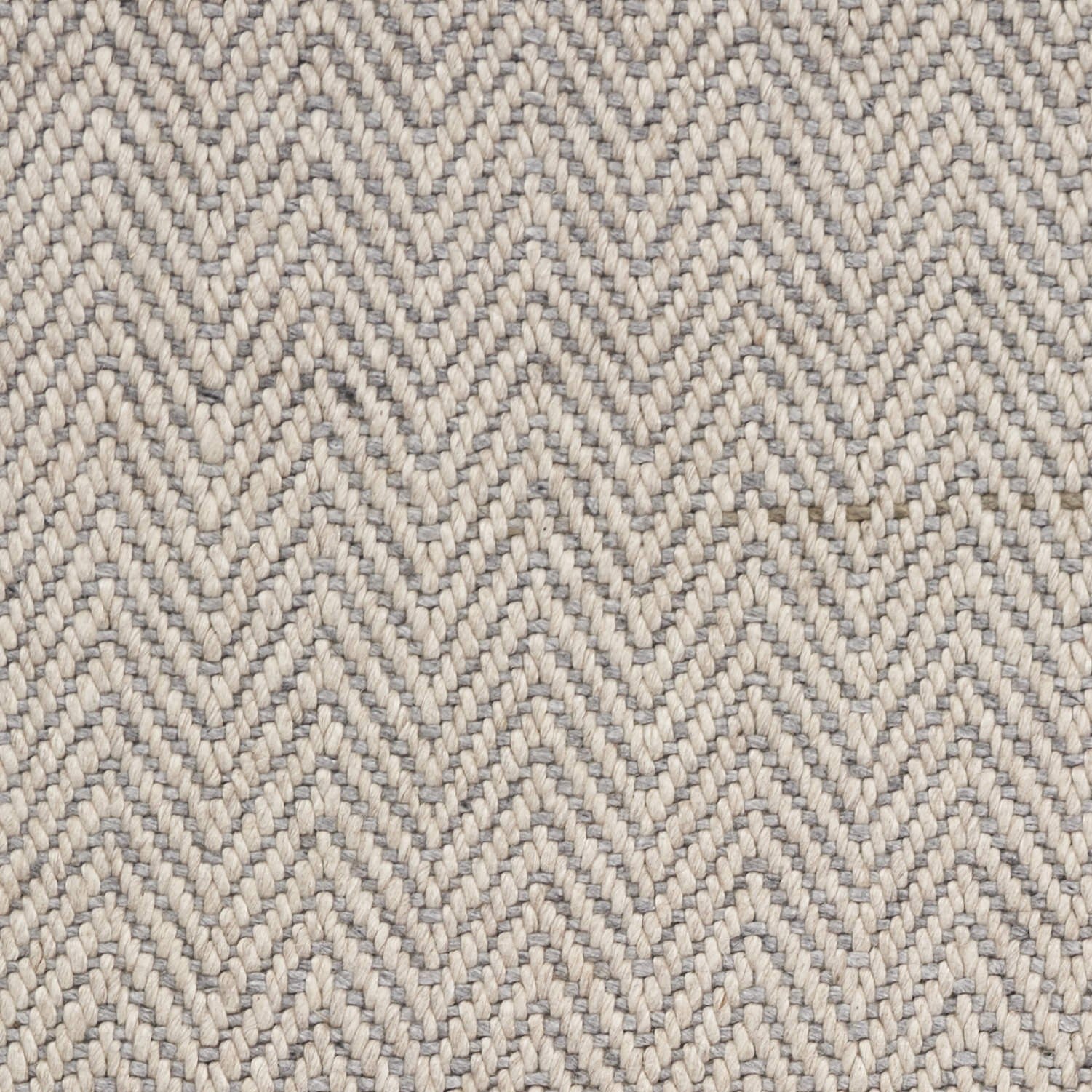 3' X 5' Oatmeal Braided Herringbone Area Rug With Fringe