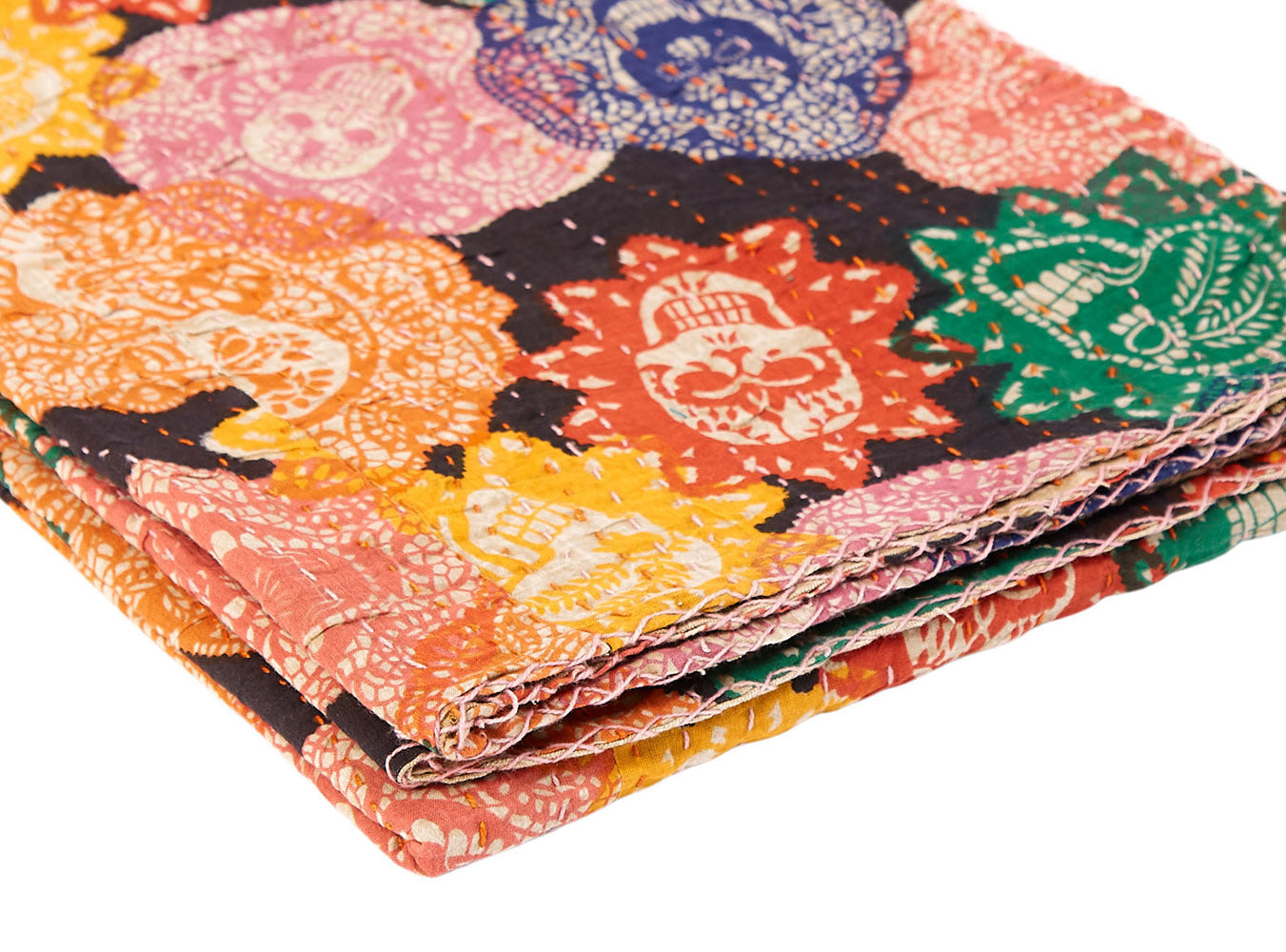 50" X 70" Multi Colored Eclectic Bohemian Traditional  Throw Blankets