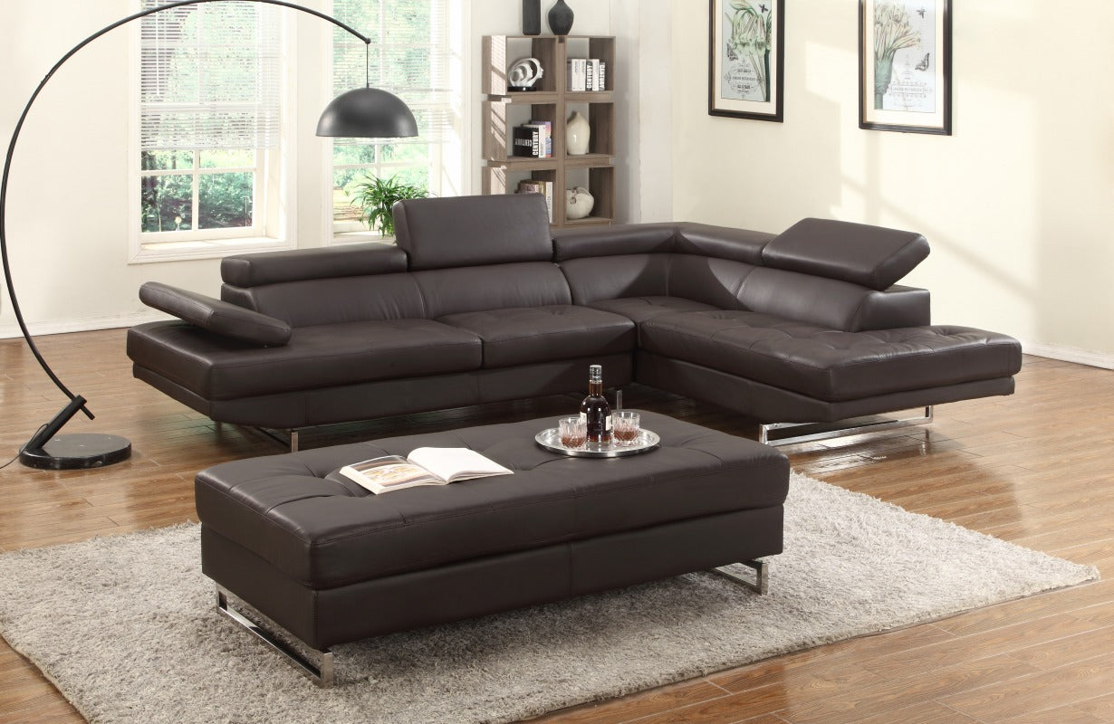 124" X 94" X 36" Brown Sectional Raf