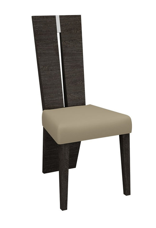 Set Of 2 Gray Alder Ladder Back Dining Chairs