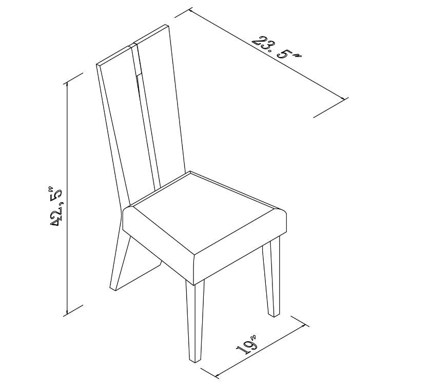 Set Of 2 Gray Alder Ladder Back Dining Chairs