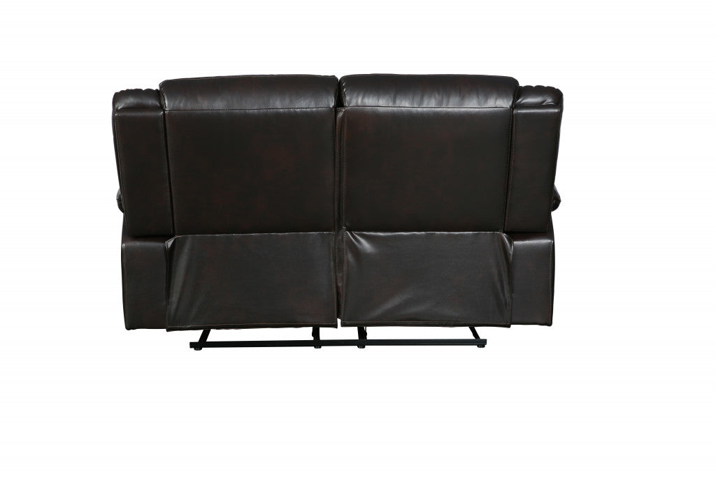 64" X 36" X 40" Brown  Loveseat