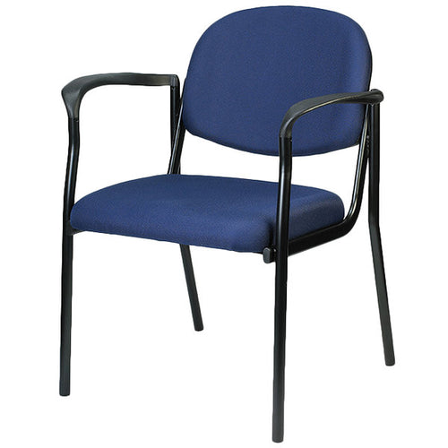 Set Of Two Navy Blue Fabric Seat Swivel Adjustable Task Chair Fabric Back Steel Frame