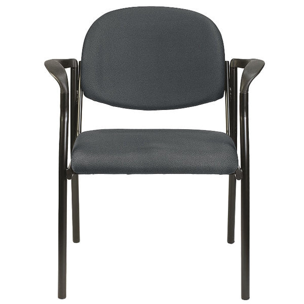 Set Of Two Black Fabric Seat Swivel Adjustable Task Chair Fabric Back Steel Frame