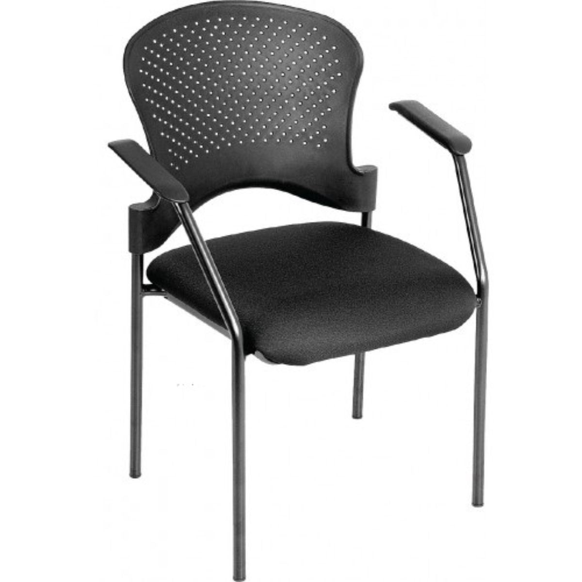 Black Fabric Seat Swivel Adjustable Task Chair Plastic Back Plastic Frame